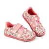 Cute Fabric Stitching Kids Shoes With Lace Design