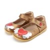 Heart Wing Genuine Leather Kids Shoes-Copper