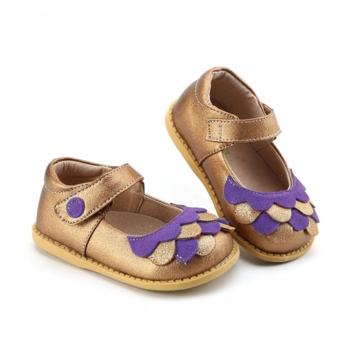 Genuine Leather Copper Shoes With Nice Stitching