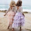 Long Sleeve Tutu Layered Dress With Stylish Back Long Sleeve Tutu Layered Dress With Stylish Back
