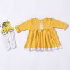 Yellow Long Sleeve Toddler Lace Dress Yellow Long Sleeve Toddler Lace Dress