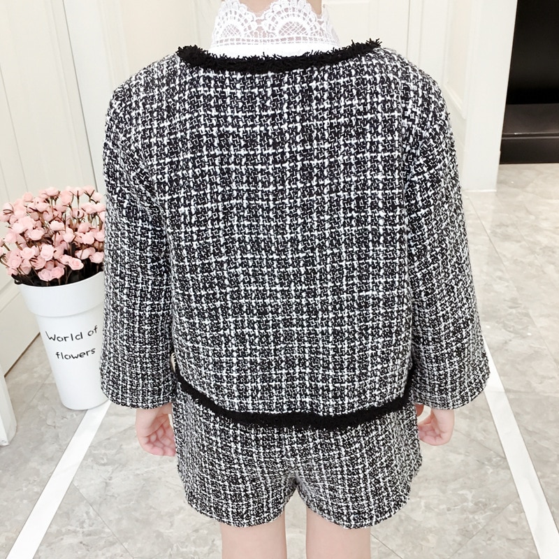 Long Sleeve Black-n-White Cardigan Coat - Image 3