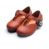 Leather Designer Shoe with Flower Strap Leather Designer Shoe with Flower Strap