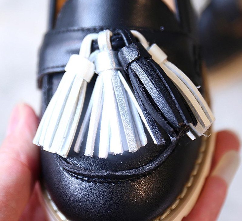 Stylish Leather Slip On Loafer for Girls - Image 3