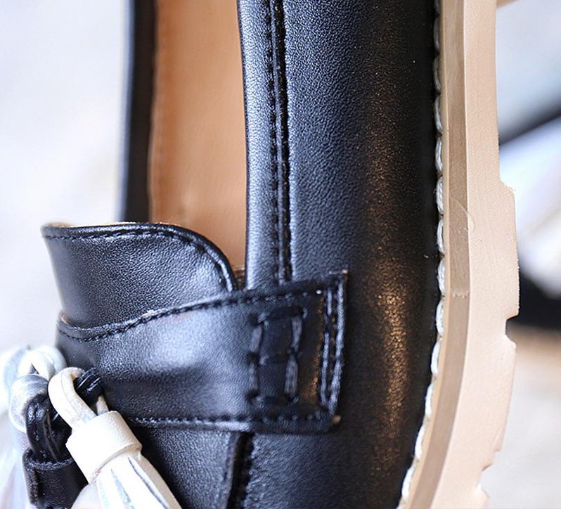 Stylish Leather Slip On Loafer for Girls - Image 4