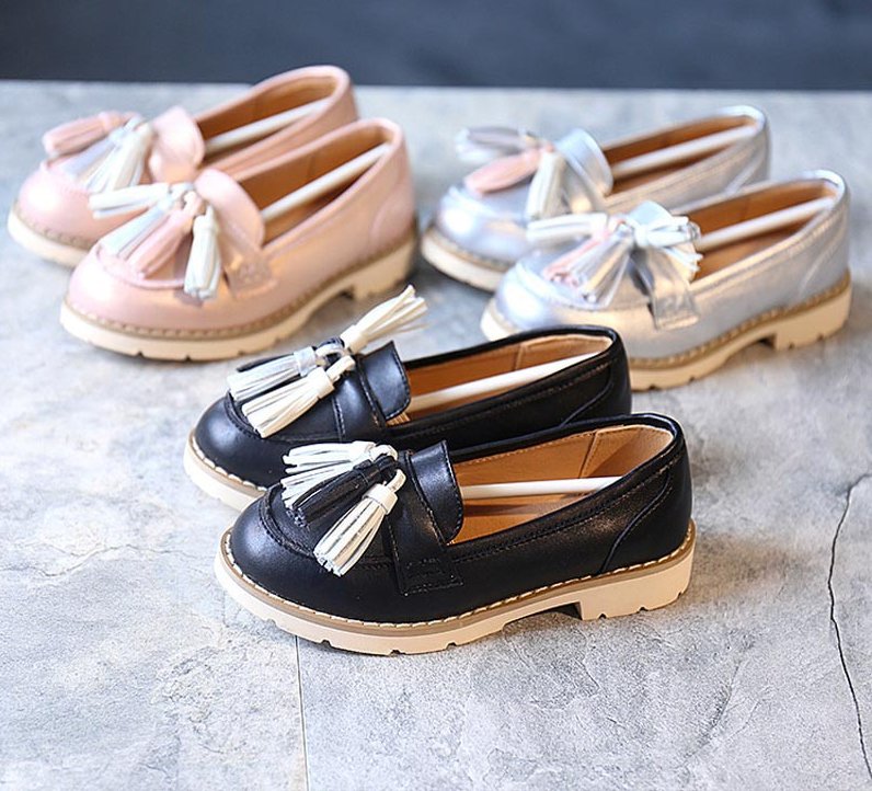 Stylish Leather Slip On Loafer for Girls - Image 2