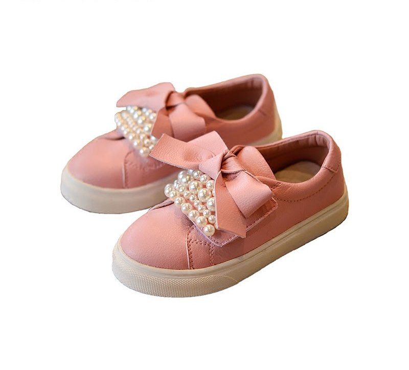 Soft Leather Pearl Band Shoe for Girls'