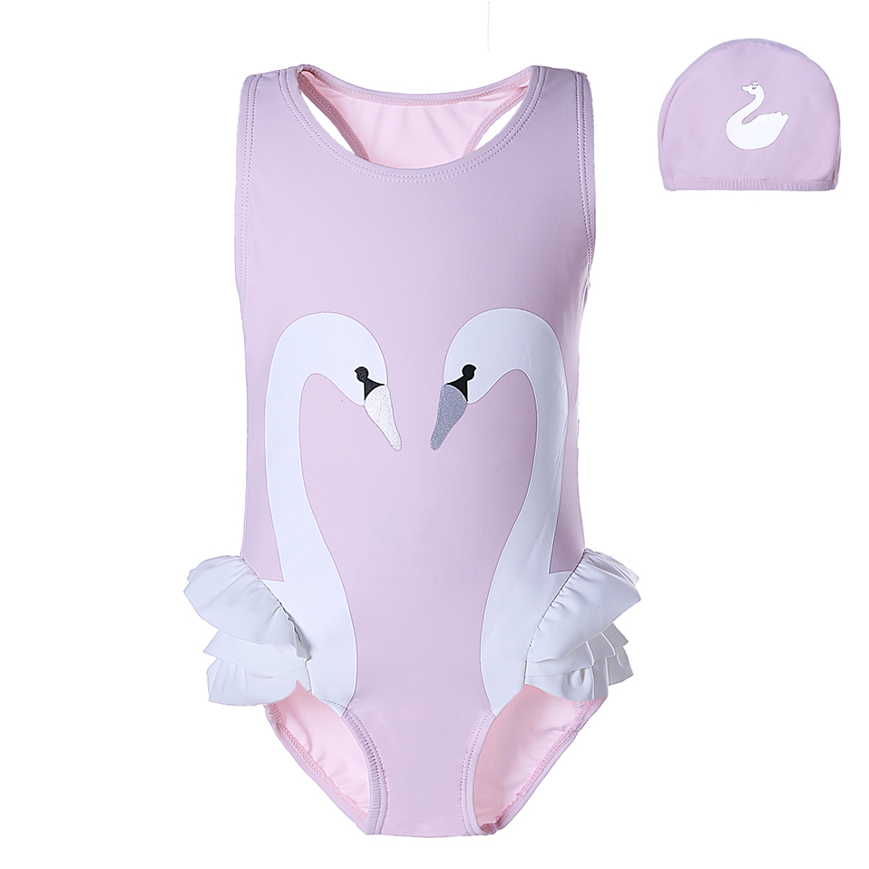 Kids Swimwear with Flamingo Frill | Girls Swimsuits - Image 2