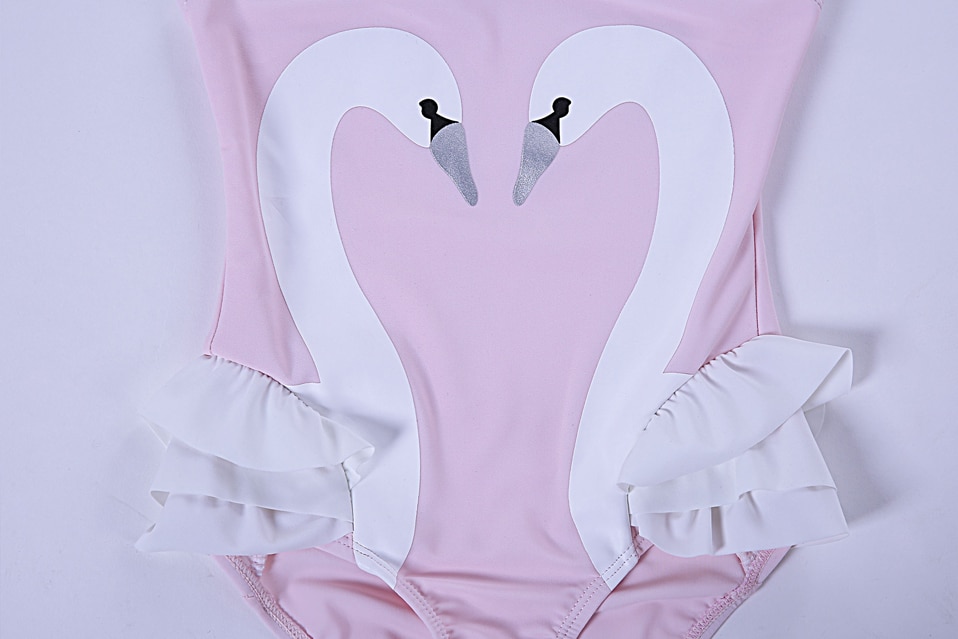 Kids Swimwear with Flamingo Frill | Girls Swimsuits - Image 4