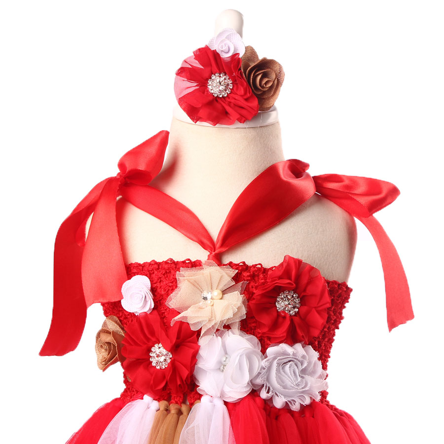 Flora Red Vintage Tutu Dress - Image 5
