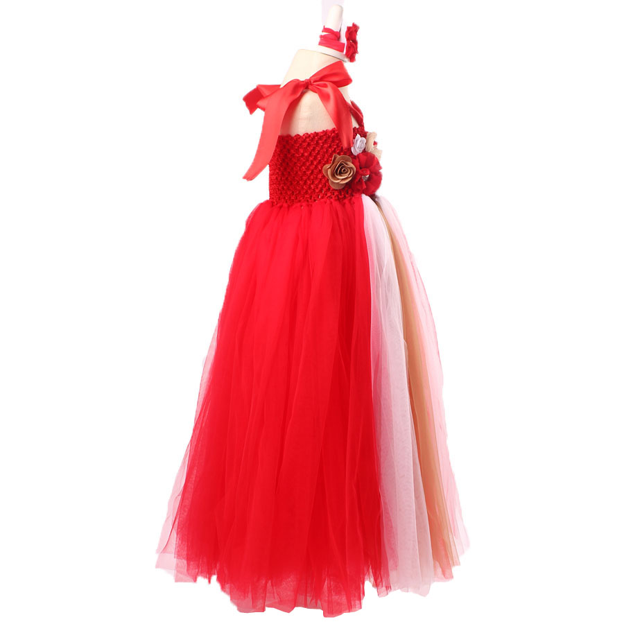 Flora Red Vintage Tutu Dress - Image 3