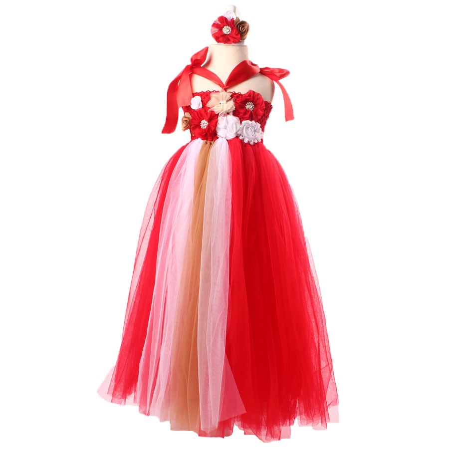 Flora Red Vintage Tutu Dress - Image 2