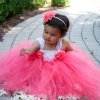 Coral & White Tutu Dress Coral & White Tutu Dress