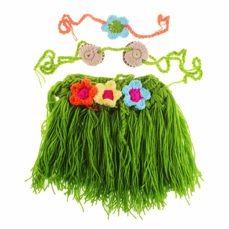 Handmade Crochet Hawaiian Skirt for Newborn Babies - Image 3