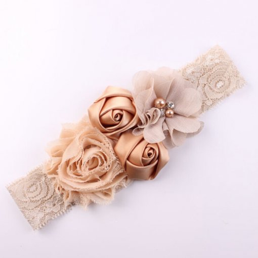 4 Flower Lace Mix Baby Hairband