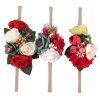 Newborn Floral Nylon Headbands For Girls