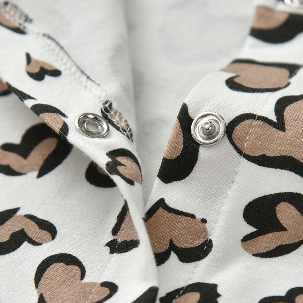 Baby Girl's Leopard Print Romper and Headband Set Baby Girl's Leopard Print Romper and Headband Set