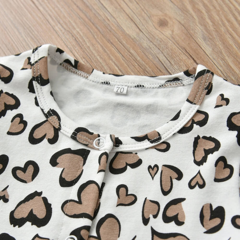 Baby Girl's Leopard Print Romper and Headband Set Baby Girl's Leopard Print Romper and Headband Set