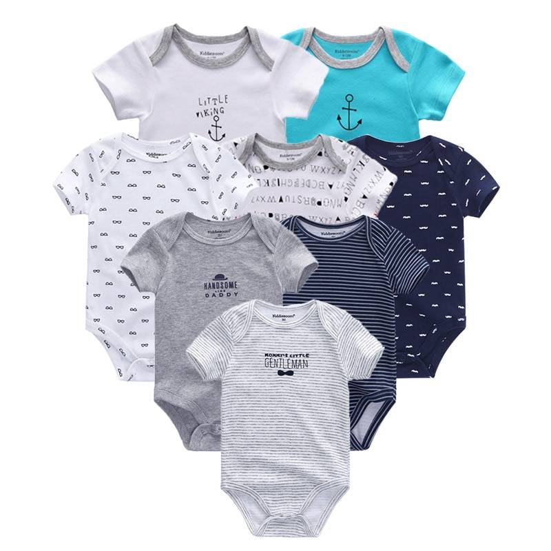Short Sleeved Baby's Onesies 8 pcs Set Short Sleeved Baby's Onesies 8 pcs Set