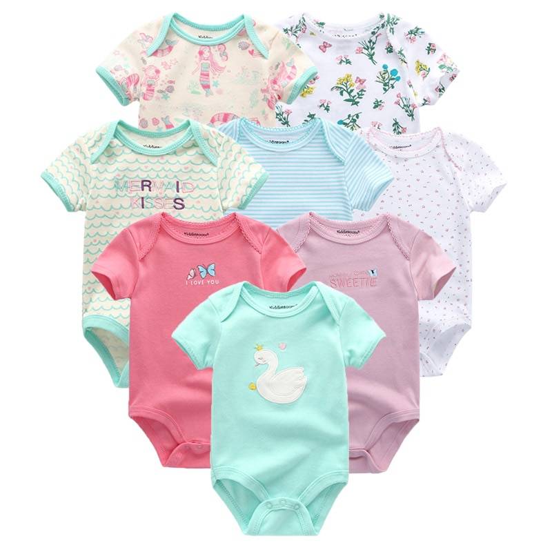 Short Sleeved Baby's Onesies 8 pcs Set Short Sleeved Baby's Onesies 8 pcs Set