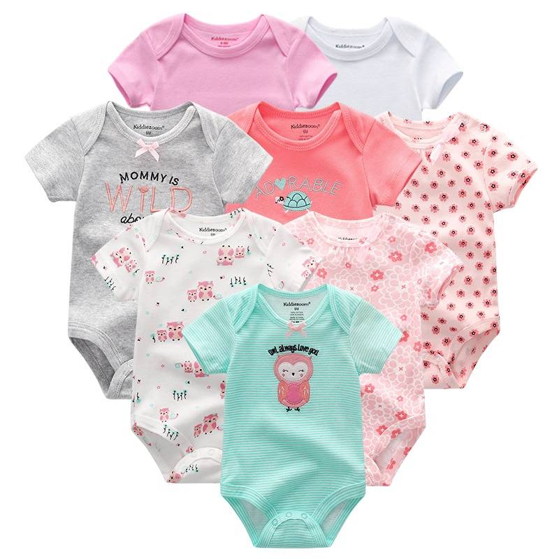 Short Sleeved Baby's Onesies 8 pcs Set Short Sleeved Baby's Onesies 8 pcs Set