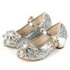 Glitter Brilliant Leather Shoes For Girls