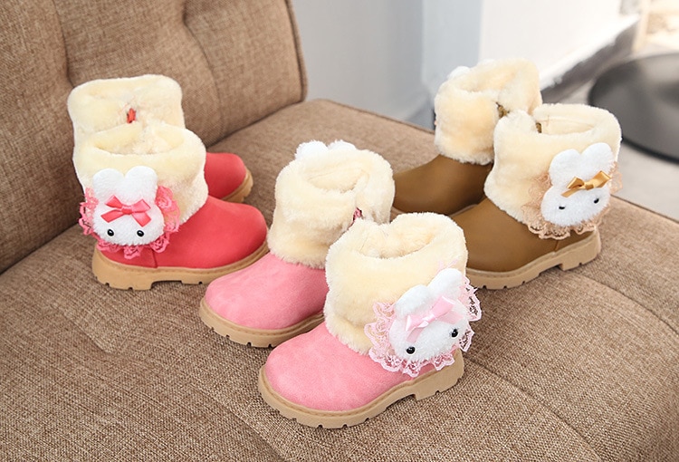 Girl's Kawaii Plush Winter Boots