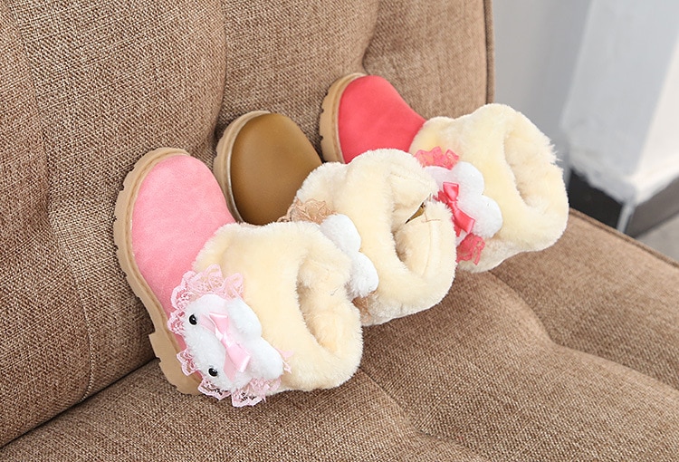 Girl's Kawaii Plush Winter Boots