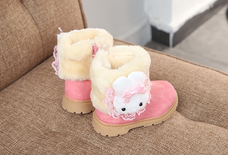 Girl's Kawaii Plush Winter Boots