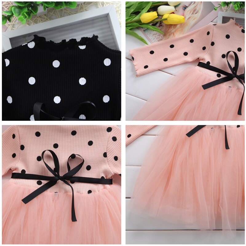 Knitted Long Sleeve Baby Girl's Dress Knitted Long Sleeve Baby Girl's Dress